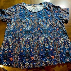 Paisley short sleeve top